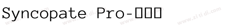 Syncopate Pro字体转换